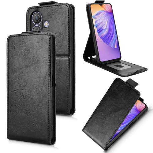 

For Ulefone Note 21 Magnetic Vertical Flip Leather Phone Case with Buckle(Black)