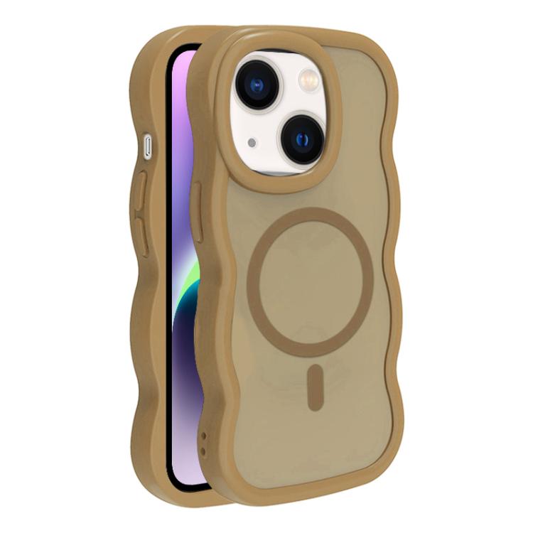 

For iPhone 15 Plus / 14 Plus Skin Feel MagSafe Phone Case(Gold)
