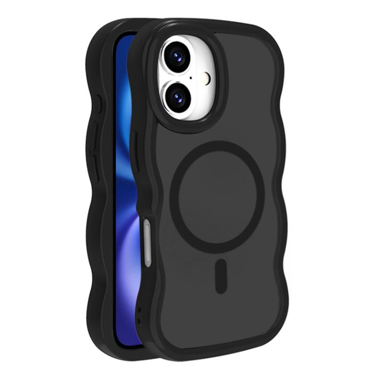 

For iPhone 16 Plus Skin Feel MagSafe Phone Case(Black)