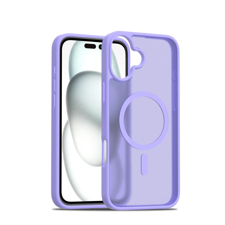 

For iPhone 16 Plus Skin Feel TPU Hybrid PC MagSafe Phone Case(Purple)