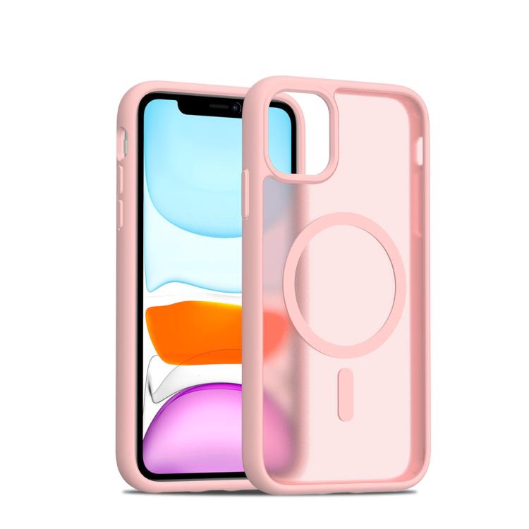 

For iPhone 11 / XR Skin Feel TPU Hybrid PC MagSafe Phone Case(Pink)