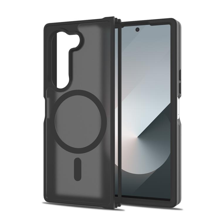 

For Samsung Galaxy Z Fold6 Skin Feel TPU Hybrid PC MagSafe Phone Case(Black)