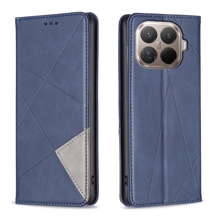 

For Xiaomi 15T Pro Rhombus Texture Magnetic Leather Phone Case(Blue)