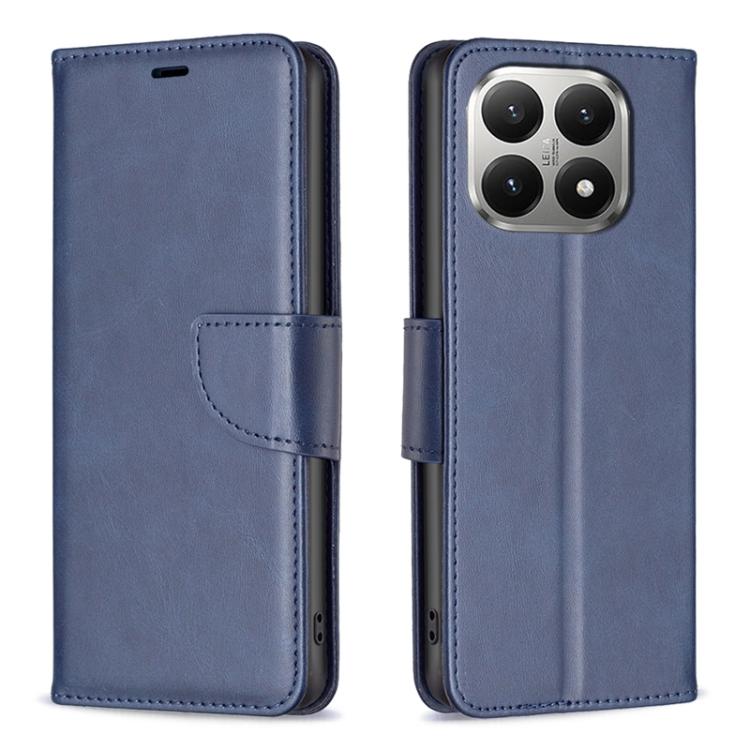 

For Xiaomi 15T 5G Lambskin Texture Pure Color Flip Leather Phone Case(Blue)