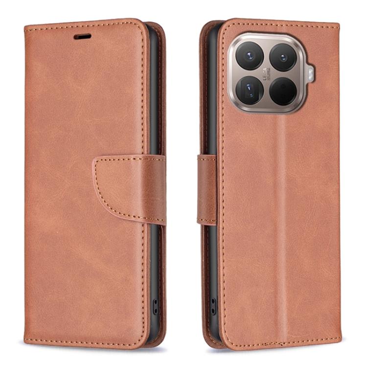 

For Xiaomi 15T Pro 5G Lambskin Texture Pure Color Flip Leather Phone Case(Brown)