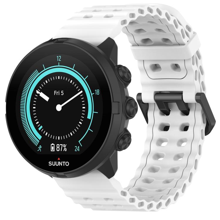 

22mm Ocean Dual Pin Buckle Silicone Watch Band(White)