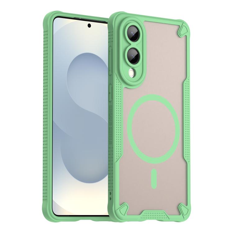 

For Samsung Galaxy S25 Edge 5G Armor Glaze MagSafe Magnetic Phone Case(Green)