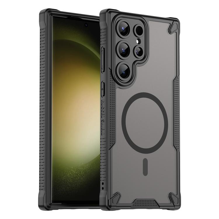 

For Samsung Galaxy S23 Ultra 5G Armor Glaze MagSafe Magnetic Phone Case(Black)