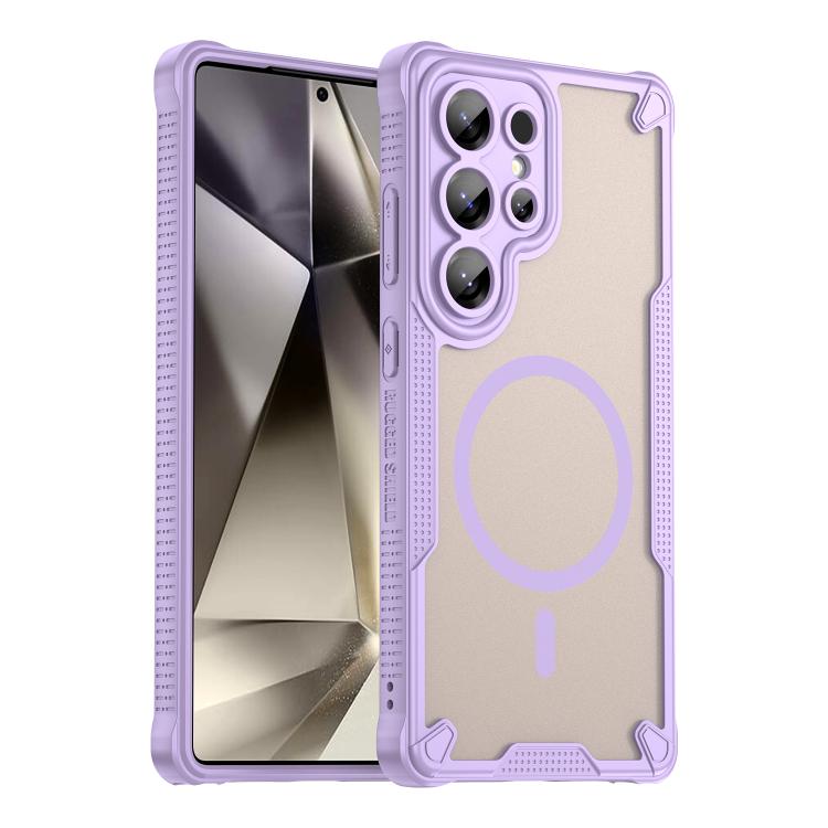 

For Samsung Galaxy S25 Ultra 5G Armor Glaze MagSafe Magnetic Phone Case(Purple)