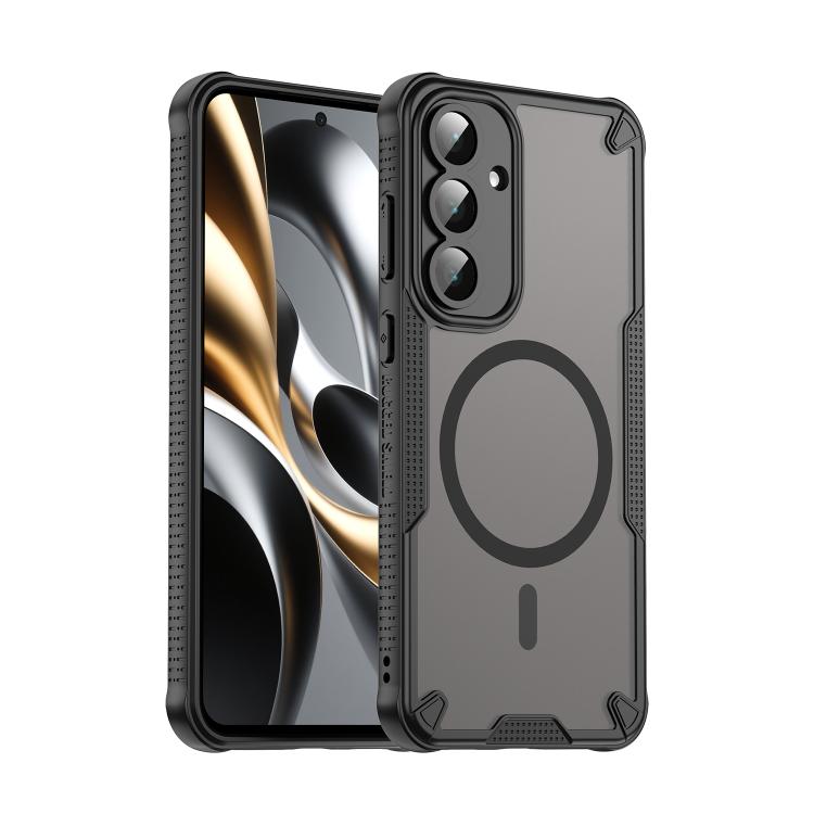 

For Samsung Galaxy S25 FE 5G Armor Glaze MagSafe Magnetic Phone Case(Black)