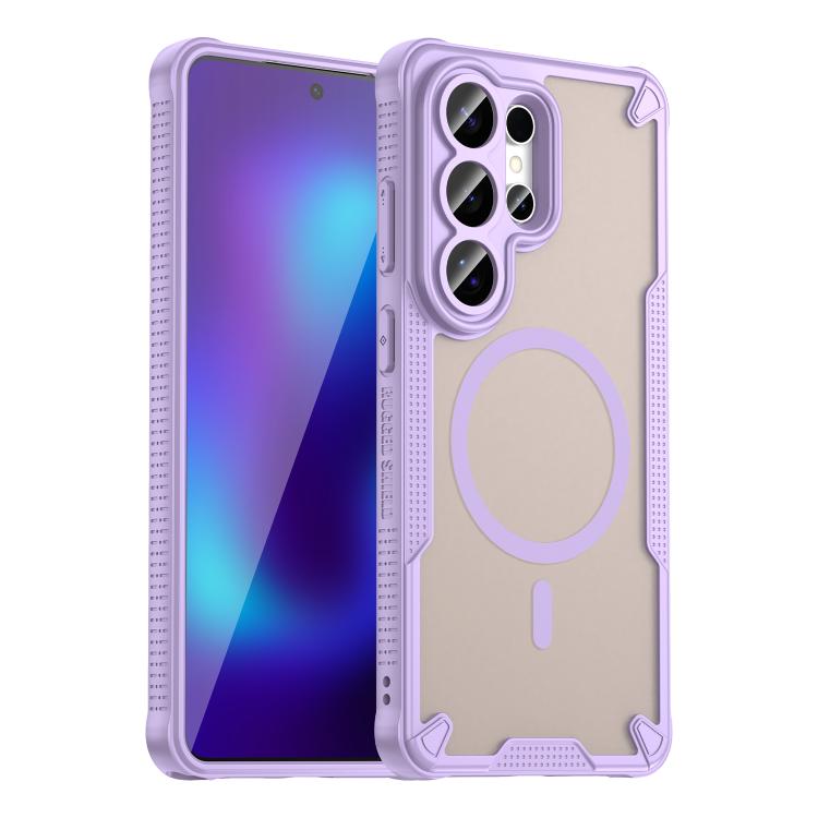 

For Samsung Galaxy S26 Ultra 5G Armor Glaze MagSafe Magnetic Phone Case(Purple)