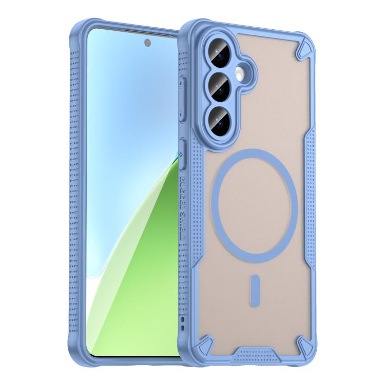 For Samsung Galaxy S26+ 5G Armor Glaze MagSafe Magnetic Phone Case(Blue)