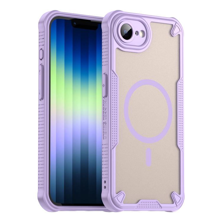 

For iPhone 16e Armor Glaze MagSafe Magnetic Phone Case(Purple)