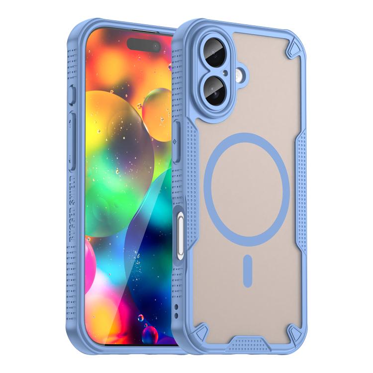

For iPhone 17 Armor Glaze MagSafe Magnetic Phone Case(Blue)