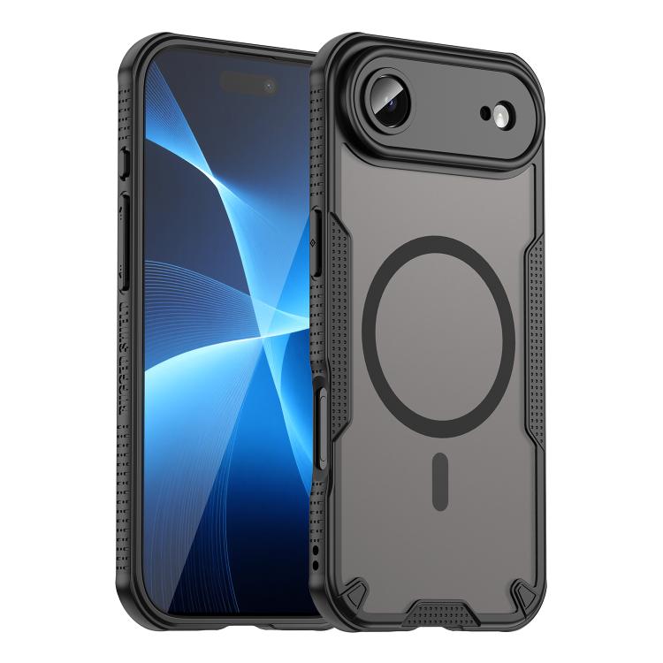 

For iPhone 17 Air Armor Glaze MagSafe Magnetic Phone Case(Black)