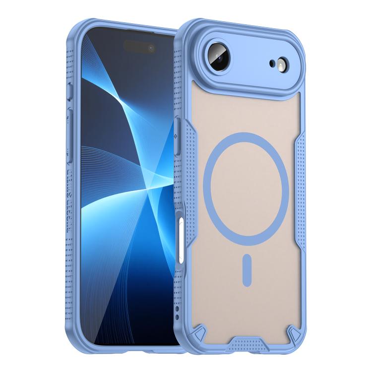 

For iPhone 17 Air Armor Glaze MagSafe Magnetic Phone Case(Blue)