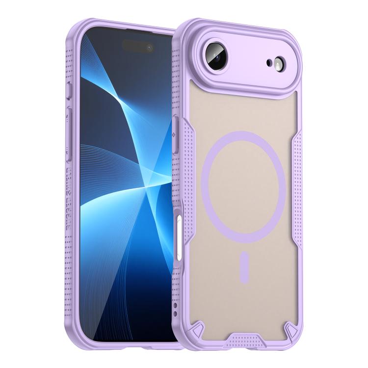 

For iPhone 17 Air Armor Glaze MagSafe Magnetic Phone Case(Purple)