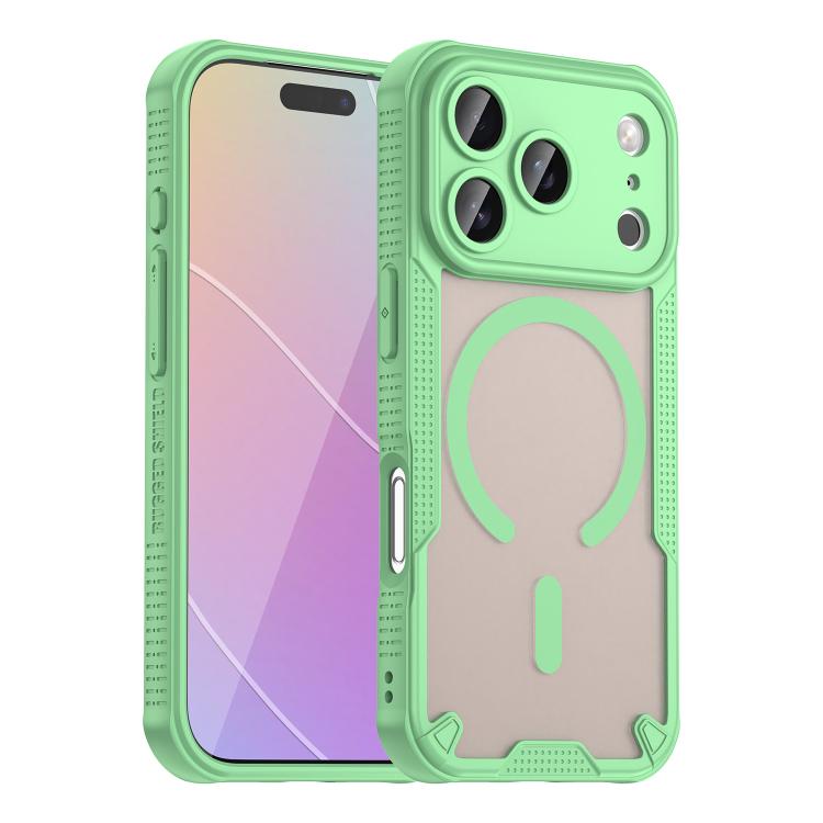

For iPhone 17 Pro Armor Glaze MagSafe Magnetic Phone Case(Green)