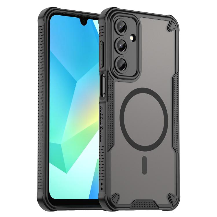 

For Samsung Galaxy A56 5G Armor Glaze MagSafe Magnetic Phone Case(Black)