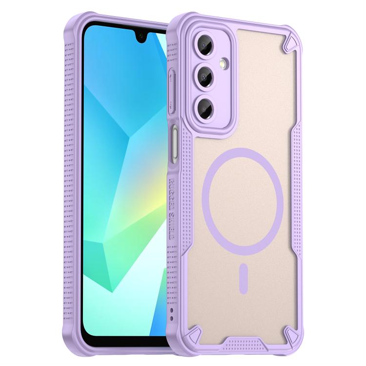 

For Samsung Galaxy A56 5G Armor Glaze MagSafe Magnetic Phone Case(Purple)