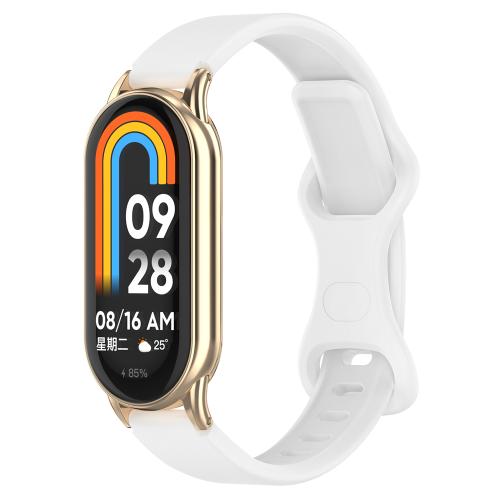

12mm Butterfly Buckle Silicone Watch Band(White)