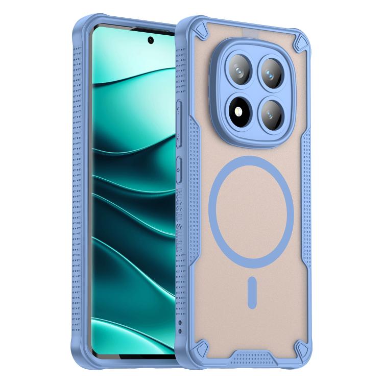 

For Redmi Note 14 Pro+ 5G Armor Glaze MagSafe Magnetic Phone Case(Blue)