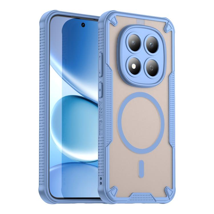 

For Redmi Note 15 Pro 5G Global 163.6mm Armor Glaze MagSafe Magnetic Phone Case(Blue)