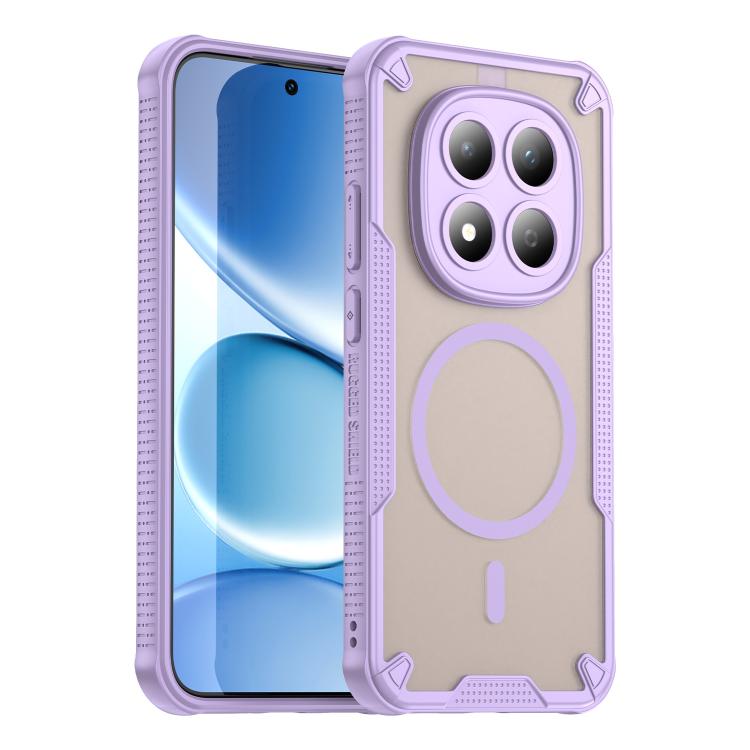 

For Redmi Note 15 Pro 5G Global 163.6mm Armor Glaze MagSafe Magnetic Phone Case(Purple)