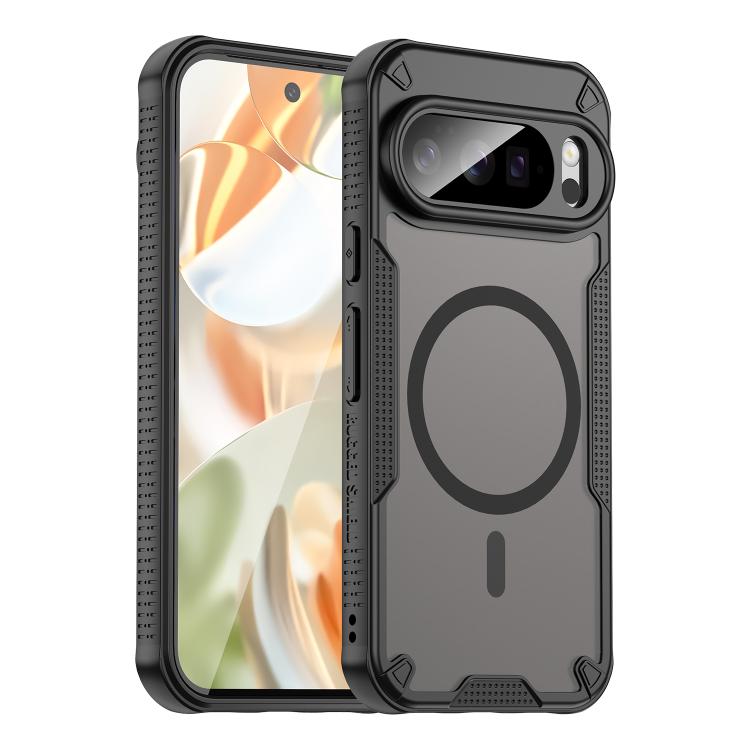 

For Google Pixel 10 Pro Armor Glaze MagSafe Magnetic Phone Case(Black)