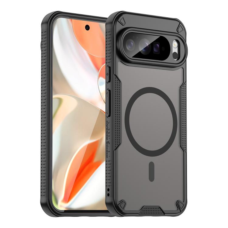 

For Google Pixel 10 Pro XL Armor Glaze MagSafe Magnetic Phone Case(Black)