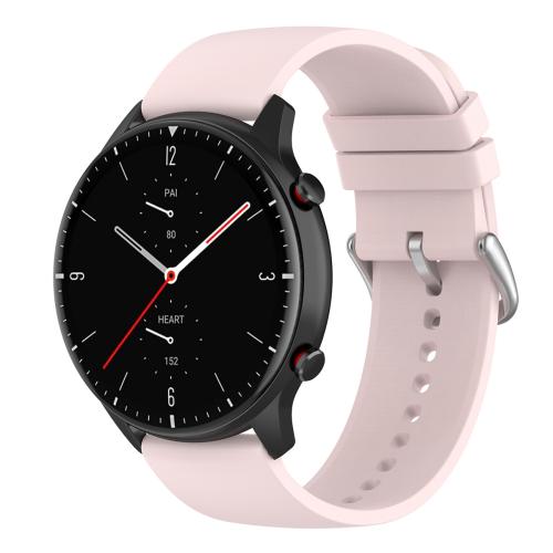 

22mm Round Tail Silicone Watch Band(Light Pink)