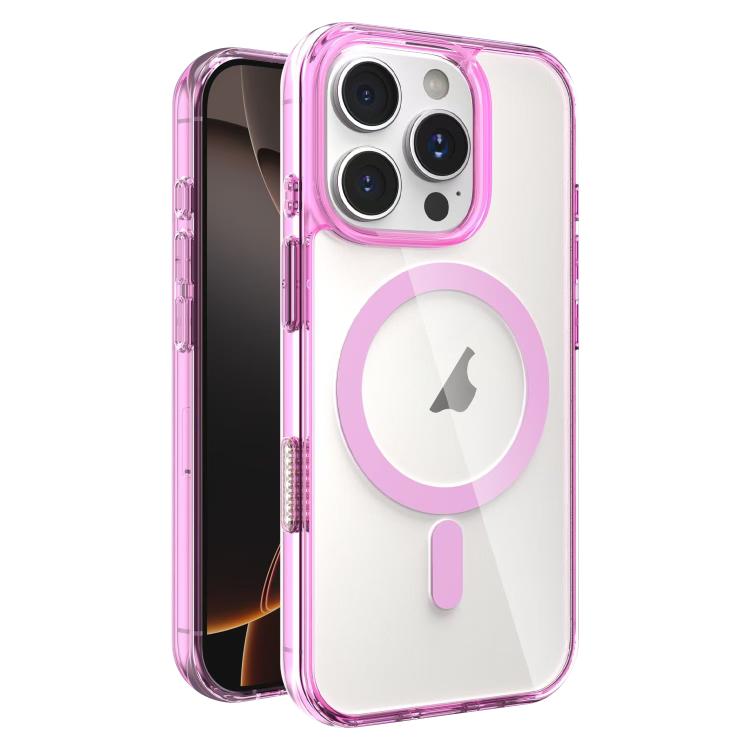 

For iPhone 16 Pro Max AI Photo Button PC Hybrid TPU MagSafe Phone Case(Rose Red)