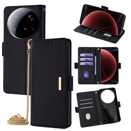 

For Xiaomi 15 Ultra Crossbody Chain Leather Phone Case(Black)