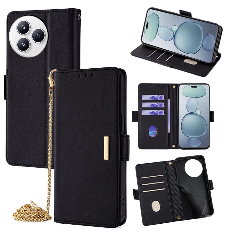 

For Xiaomi Civi 5 Pro 5G Crossbody Chain Leather Phone Case(Black)
