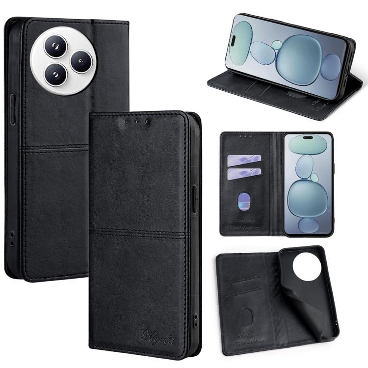 

For Xiaomi Civi 5 Pro 5G Cow Texture Magnetic Leather Phone Case(Black)