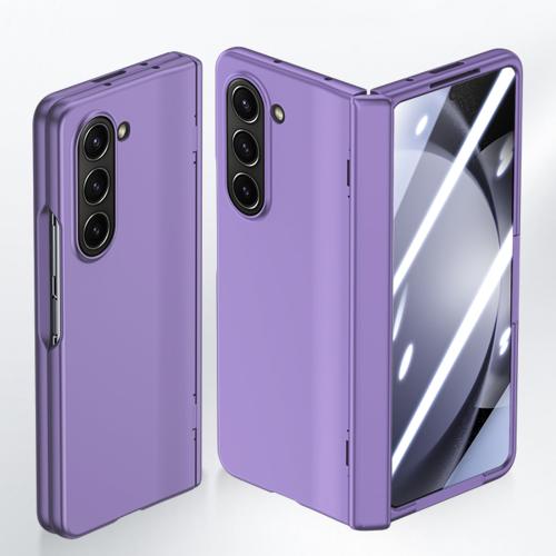 

For Samsung Galaxy Z Fold6 5G Integrated Spring Axis Skin Feel Phone Case(Purple)