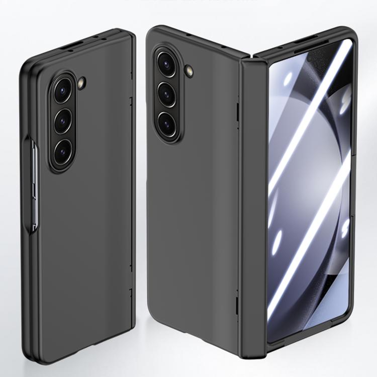 

For Samsung Galaxy Z Fold6 5G Integrated Spring Axis Skin Feel Phone Case(Black)