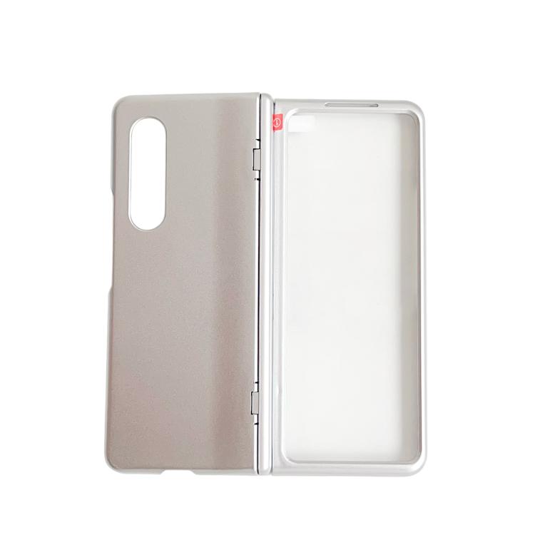 

For Samsung Galaxy Z Fold3 5G Integrated Spring Axis Skin Feel Phone Case(Silver)