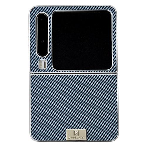 

For Huawei Pura X Kevlar Carbon Fiber Ultra-thin Nameplate Shockproof Phone Case(Blue)