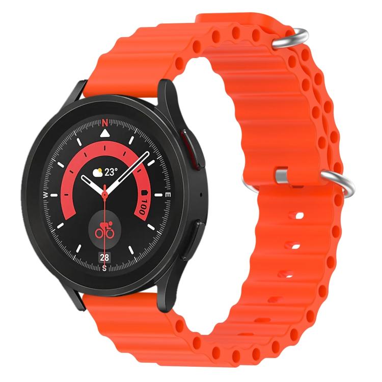 

22mm xDfind Ocean Style Silicone Solid Color Watch Band(Orange)