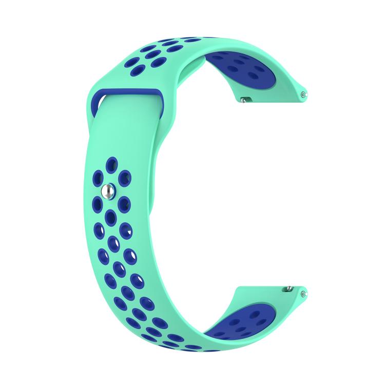 

22mm xDfind Two-color Silicone Watch Band(Mint Green Blue)