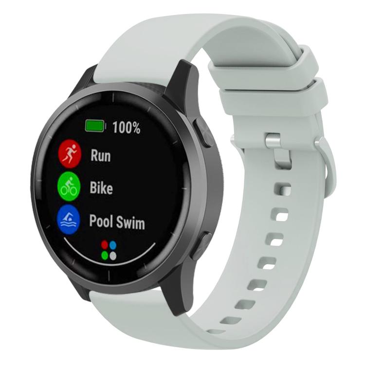 

18mm xDfind Flat Pure Color Silicone Watch Band(Cloud Grey)