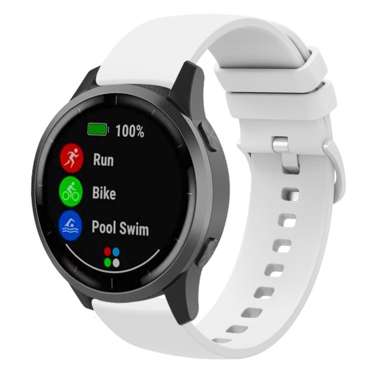 

18mm xDfind Flat Pure Color Silicone Watch Band(White)