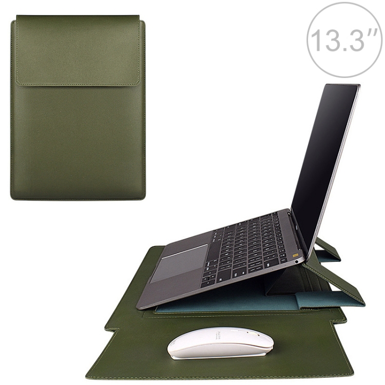 

PU05 Sleeve Leather Case Carrying Bag for 13.3 inch Laptop(Green)