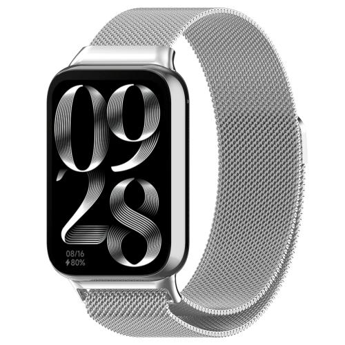 

For Xiaomi Smart Band 9 Pro / 8 Pro xDfind Milan Magnetic Steel Mesh Watch Band(Silver)