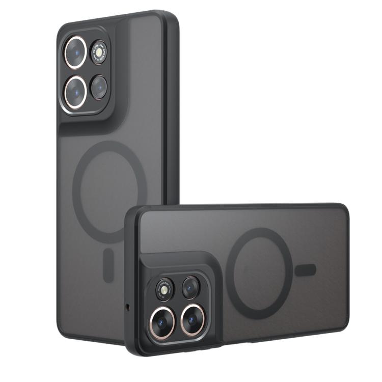 For Motorola Moto G Power 2025 / 2026 Armor MagSafe PC Hybrid TPU Phone Case(Frosted Black)