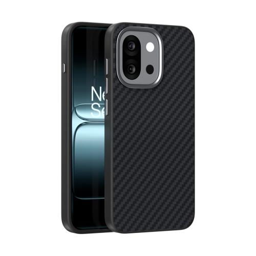 

For OnePlus 13T ABEEL C Carbon Fiber Series 6D Micro Relief MagSafe Phone Case(Black)