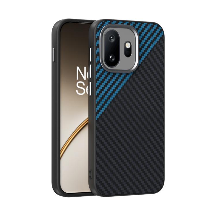 For OnePlus 15T ABEEL C Carbon Fiber Series 6D Micro Relief MagSafe Phone Case(Black Blue)
