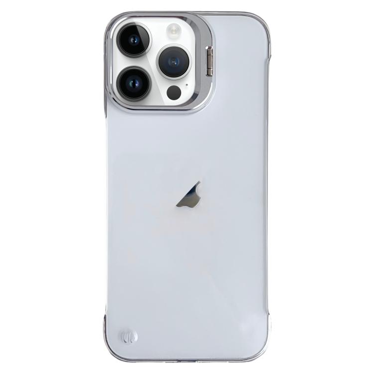 

For iPhone 16 Pro Max Ultra-thin Transparent Frameless Lens Holder Phone Case