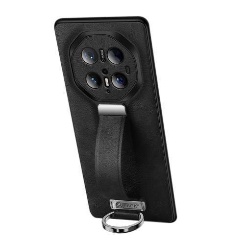 

For Huawei Mate 70 RS Ultimate SULADA PC Hybrid Leather Texture Skin Feel Precise Hole Phone Case(Black)